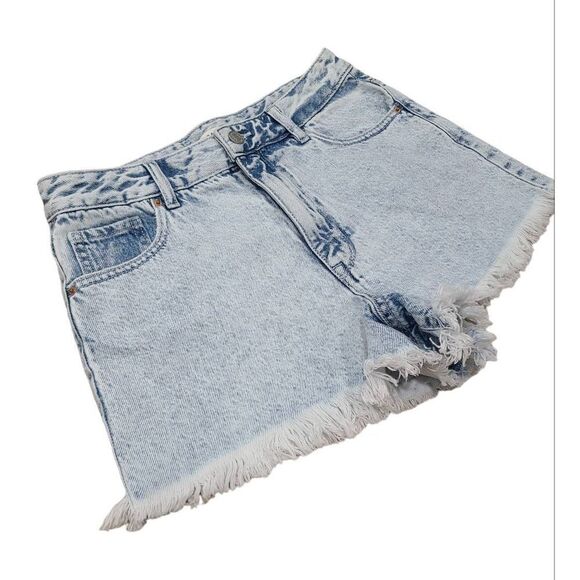 Pacsun Cut-Off Shorts Womens 27 Blue Denim High Rise Festival Western Outdoor - Picture 2 of 7